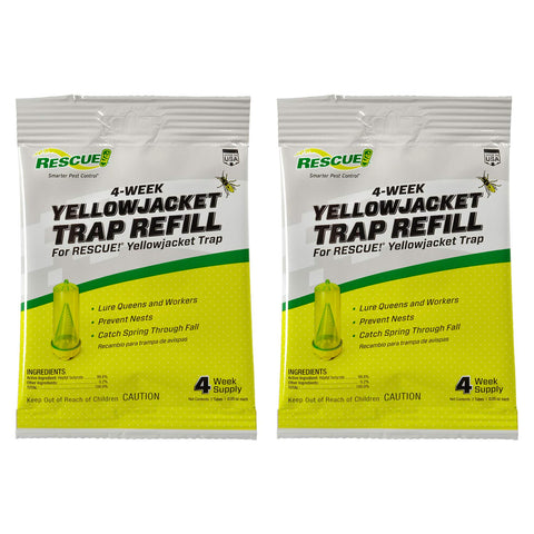 RESCUE! Yellowjacket attractant two-vial refill for long-lasting lure inside traps.