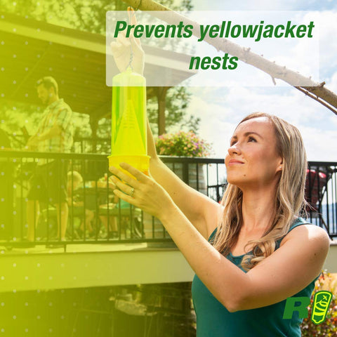 RESCUE! Yellowjacket attractant two-vial design highlights easy refills.