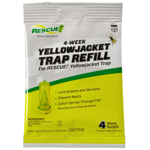 RESCUE! Yellowjacket trap front view showing reusable design for patio protection