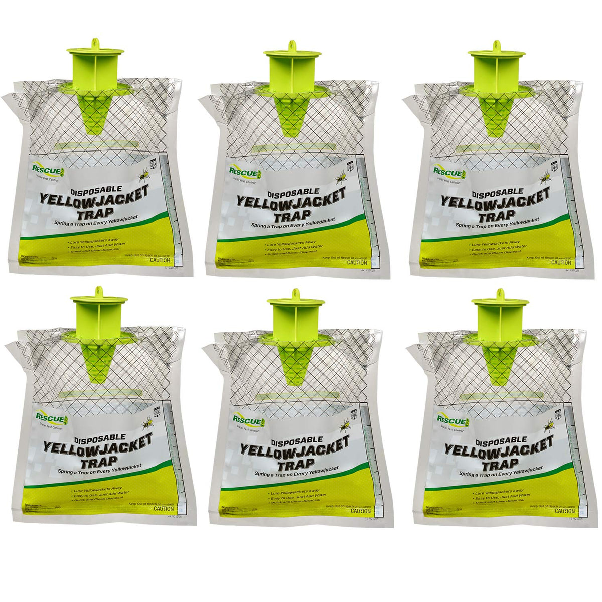 RESCUE! yellowjacket trap side view designed for Mountain and Pacific regions that captures yellowjackets outdoors.