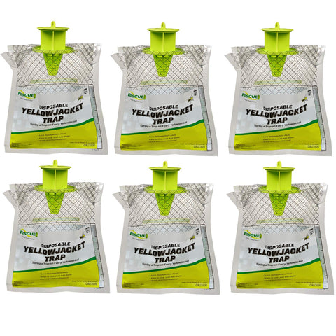 RESCUE! yellowjacket trap side view designed for Mountain and Pacific regions that captures yellowjackets outdoors.