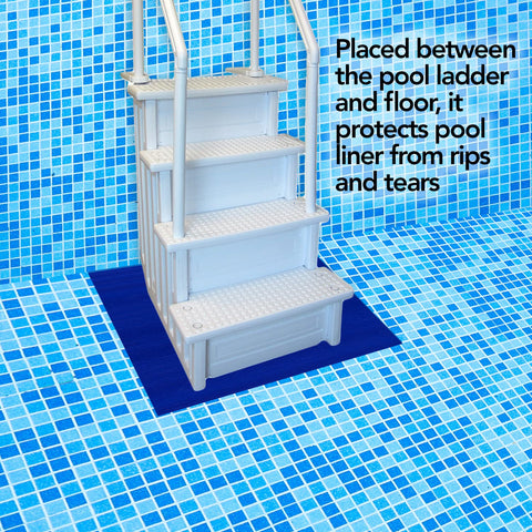 RESILIA Stay-Put ladder mat close-up of v-grooved rubber surface enhances grip.