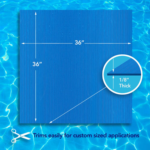 RESILIA Stay-Put mat protects pool liner during ladder entry.