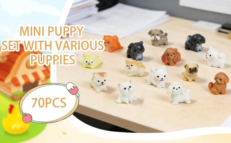 ResinGlow gift-ready mini dog figurines for goodie bags