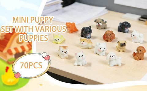 ResinGlow gift-ready mini dog figurines for goodie bags