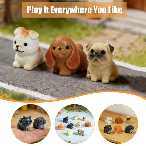 ResinGlow classroom decor with adorable mini dog figurines