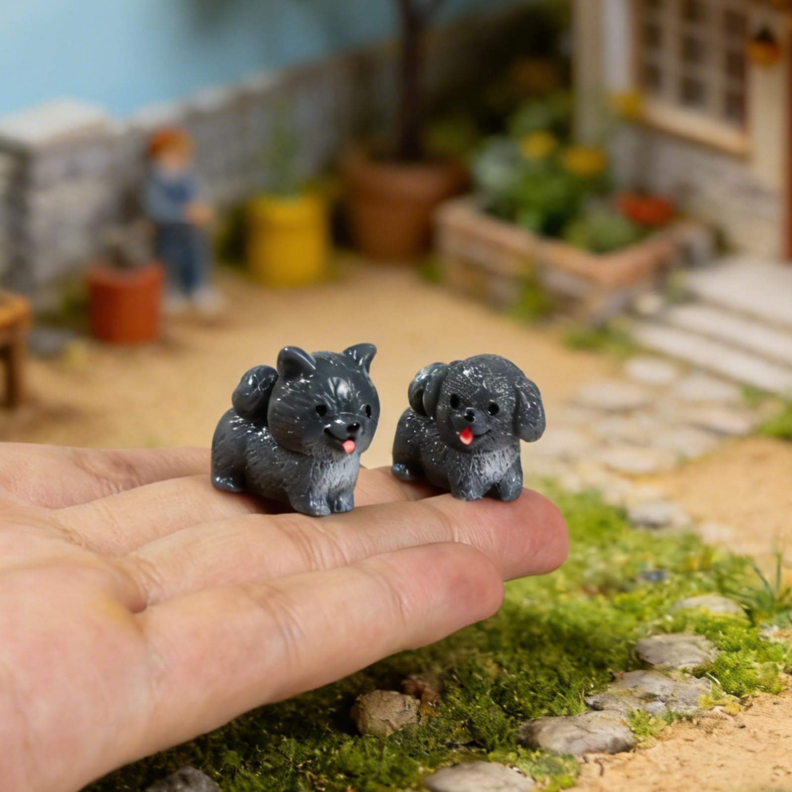 ResinGlow DIY crafts embellishments using mini dog figures