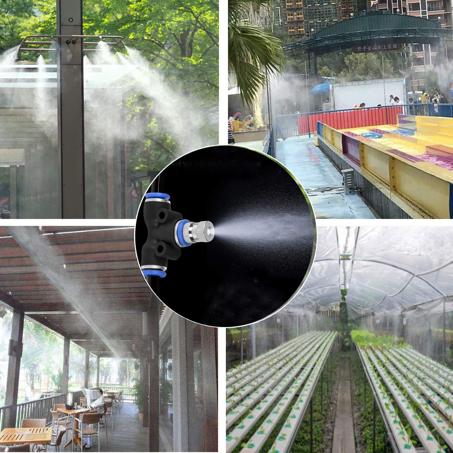 RESNSTAR garden humidification with misting nozzle for plants.