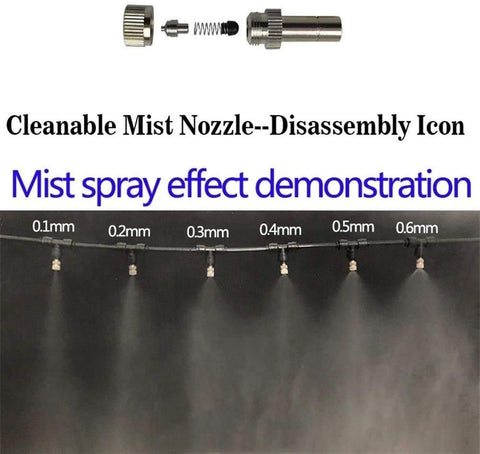 RESNSTAR energy-free misting nozzle uses tap water for cooling.