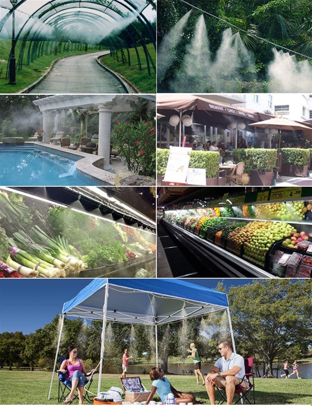 RESNSTAR outdoor cooling for patios and landscaping spaces.
