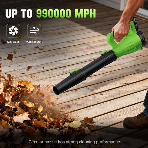 Restaswork lightweight cordless leaf blower at 2.77 lbs for easy handling.