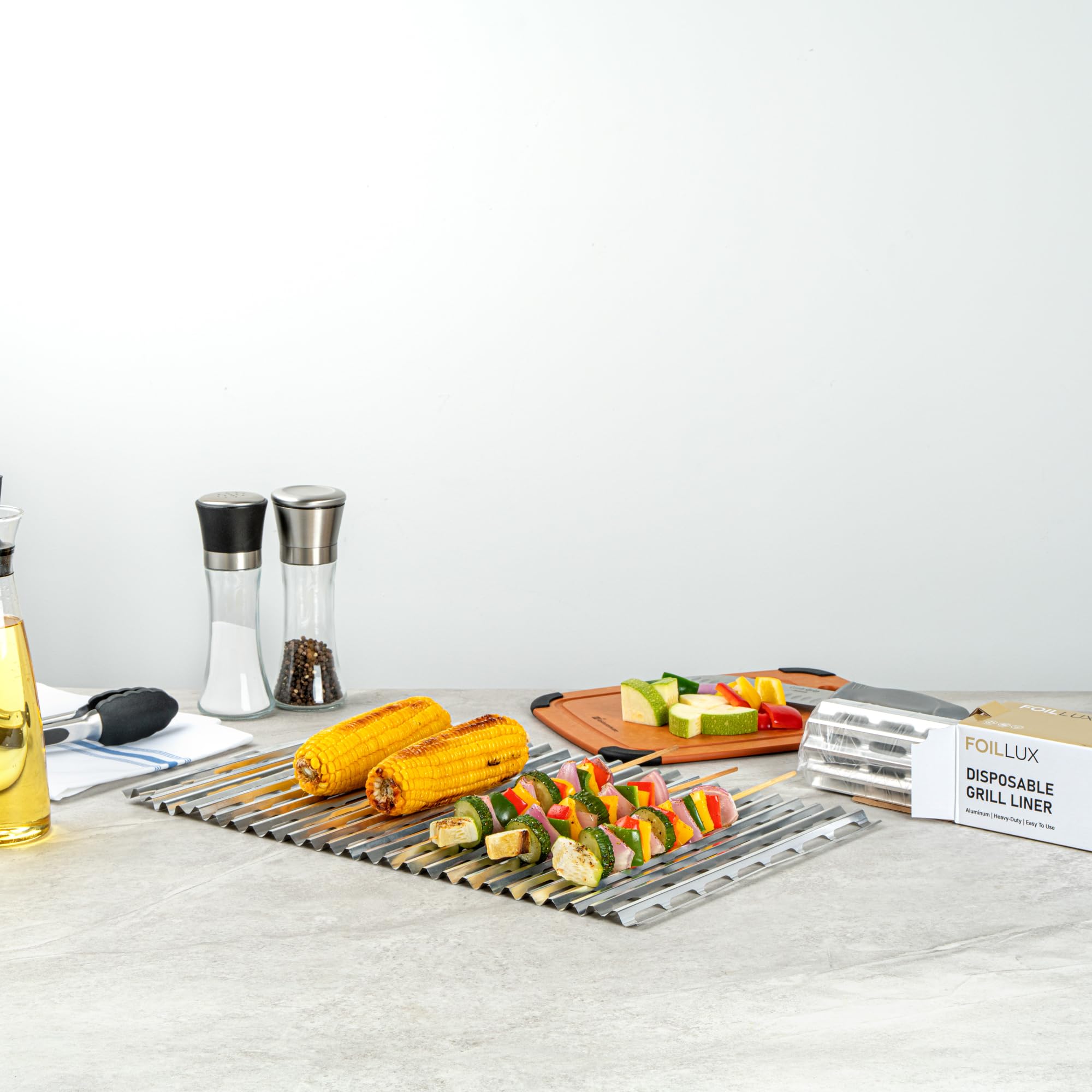 Restaurantware Foil Lux liner for outdoor BBQ setups and events