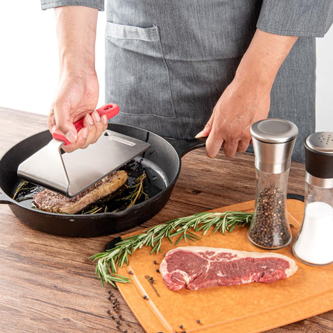 Restaurantware Met Lux steak press 18-8 stainless steel construction resists rust