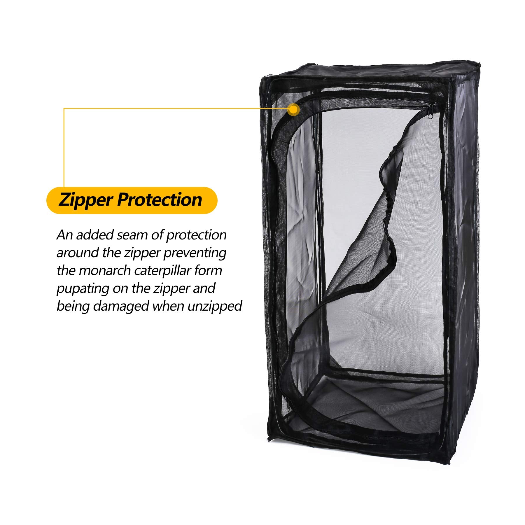RESTCLOUD bottom unzip cleaning allows easy caterpillar waste removal.