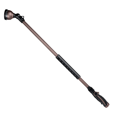 Restmo 36-inch watering wand with 180° swivel head for easy reach to hanging baskets.