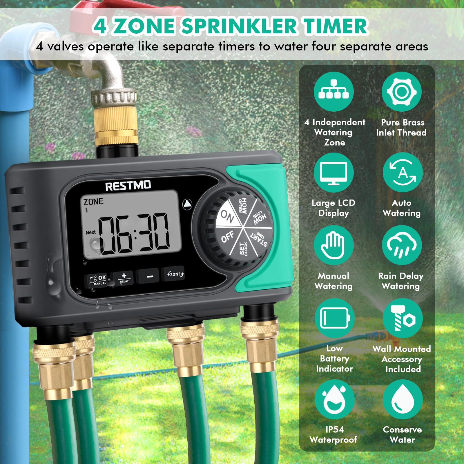 RESTMO automatic digital control for convenient irrigation management
