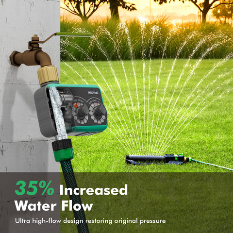 Restmo battery-powered timer with a secure waterproof seal