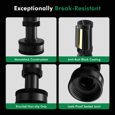 Restmo brass hose nozzle mist pattern for cooling and gentle watering