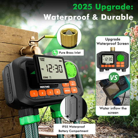 Restmo dial and separate zone buttons enable quick setup, even with gloves.