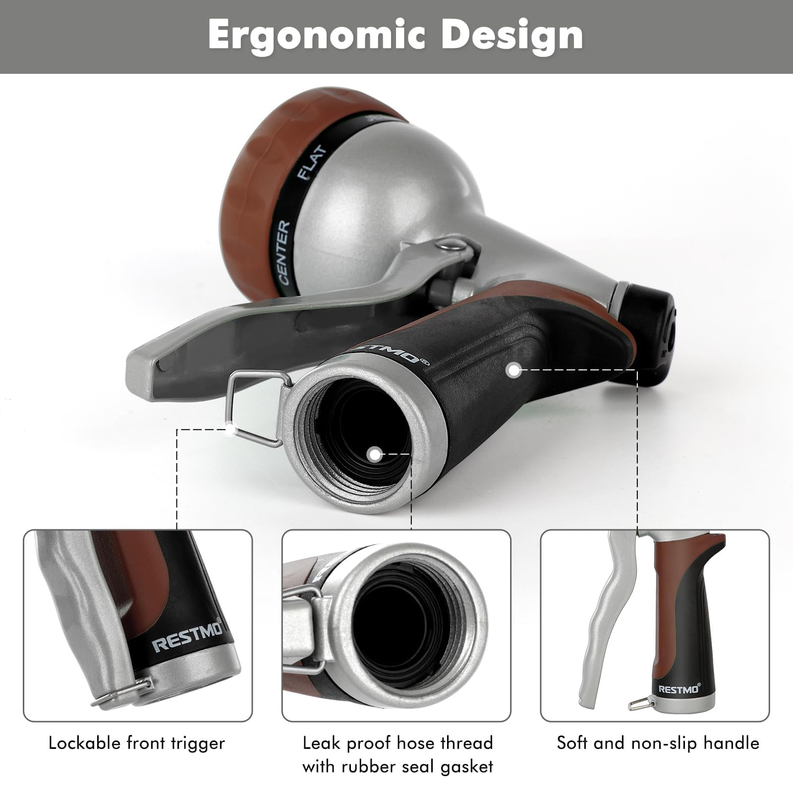 Restmo flow-control knob lets you tailor pressure for plants and cleaning