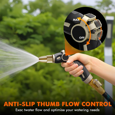 Restmo four-pattern sprayer offers versatile watering options.