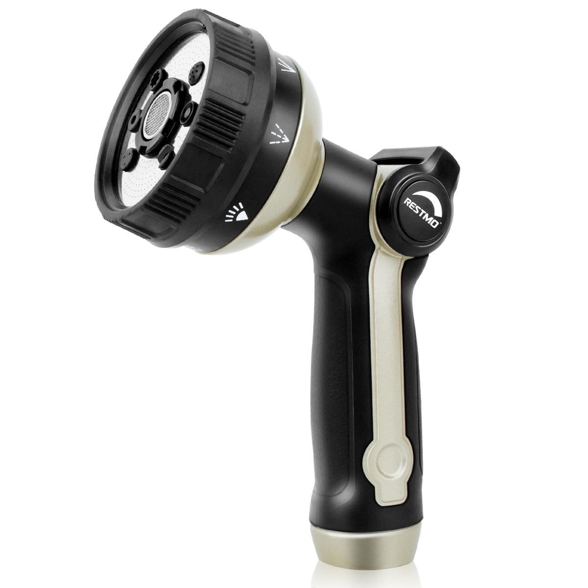 Restmo full shower hose nozzle in bronze for durable outdoor watering