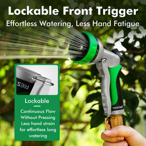 Restmo anti-slip trigger design offers comfortable spray control.