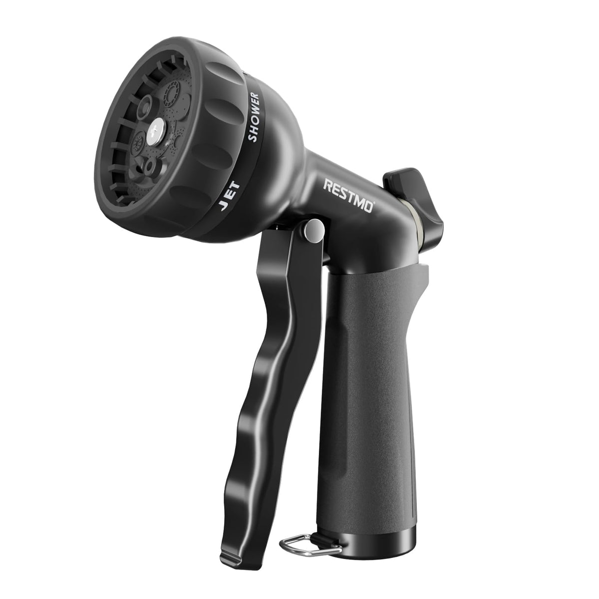 Restmo garden hose nozzle heavy-duty body for long-lasting outdoor watering.