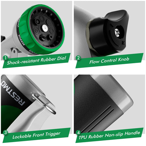 Restmo rubber washer seal ensures leak-free hose connections.