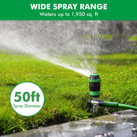 RESTMO Gear Drive Sprinkler cone pattern for gentle plant watering.