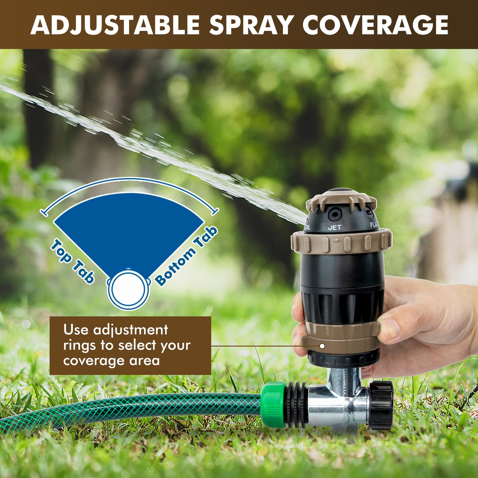 Restmo Gear Drive Sprinkler full pattern ensures even yard coverage