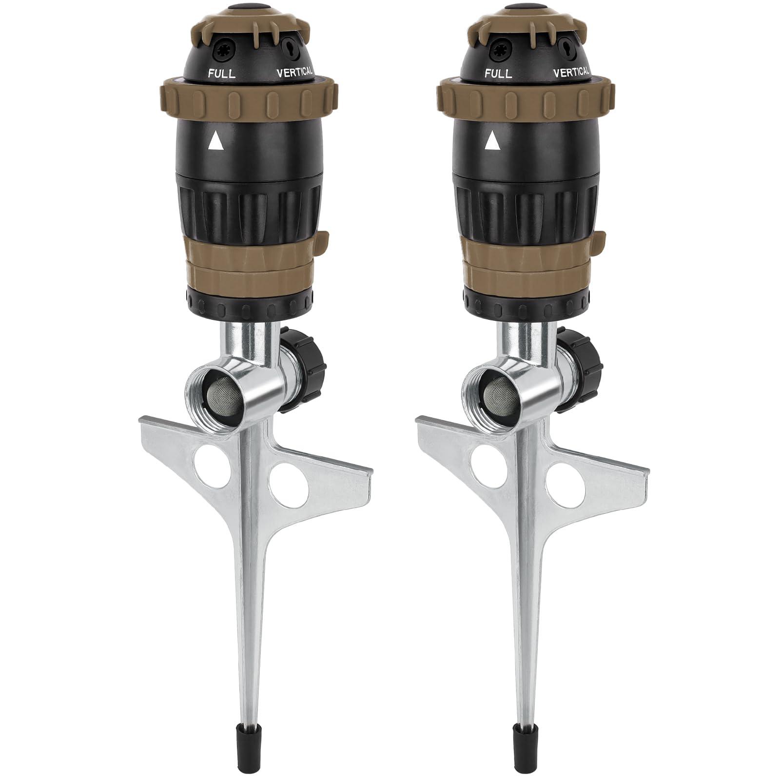 Restmo Gear Drive Sprinkler jet pattern for targeted bed watering
