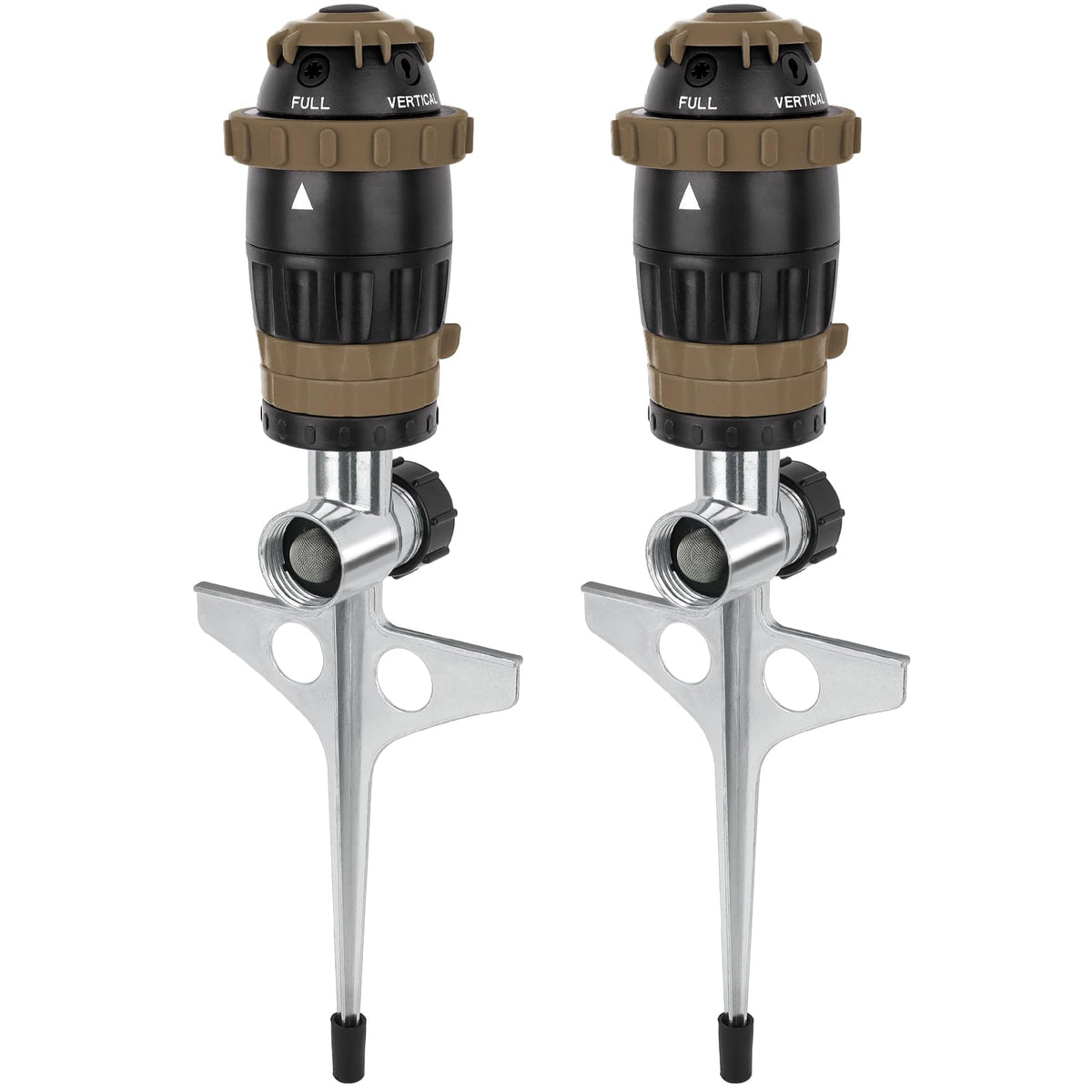 Restmo Gear Drive Sprinkler jet pattern for targeted bed watering