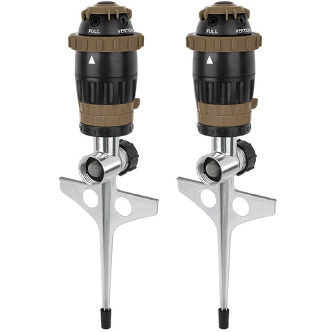 Restmo Gear Drive Sprinkler jet pattern for targeted bed watering