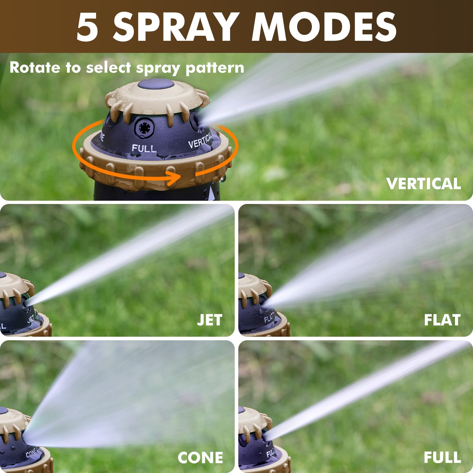 Restmo Gear Drive Sprinkler vertical pattern targets narrow spaces efficiently