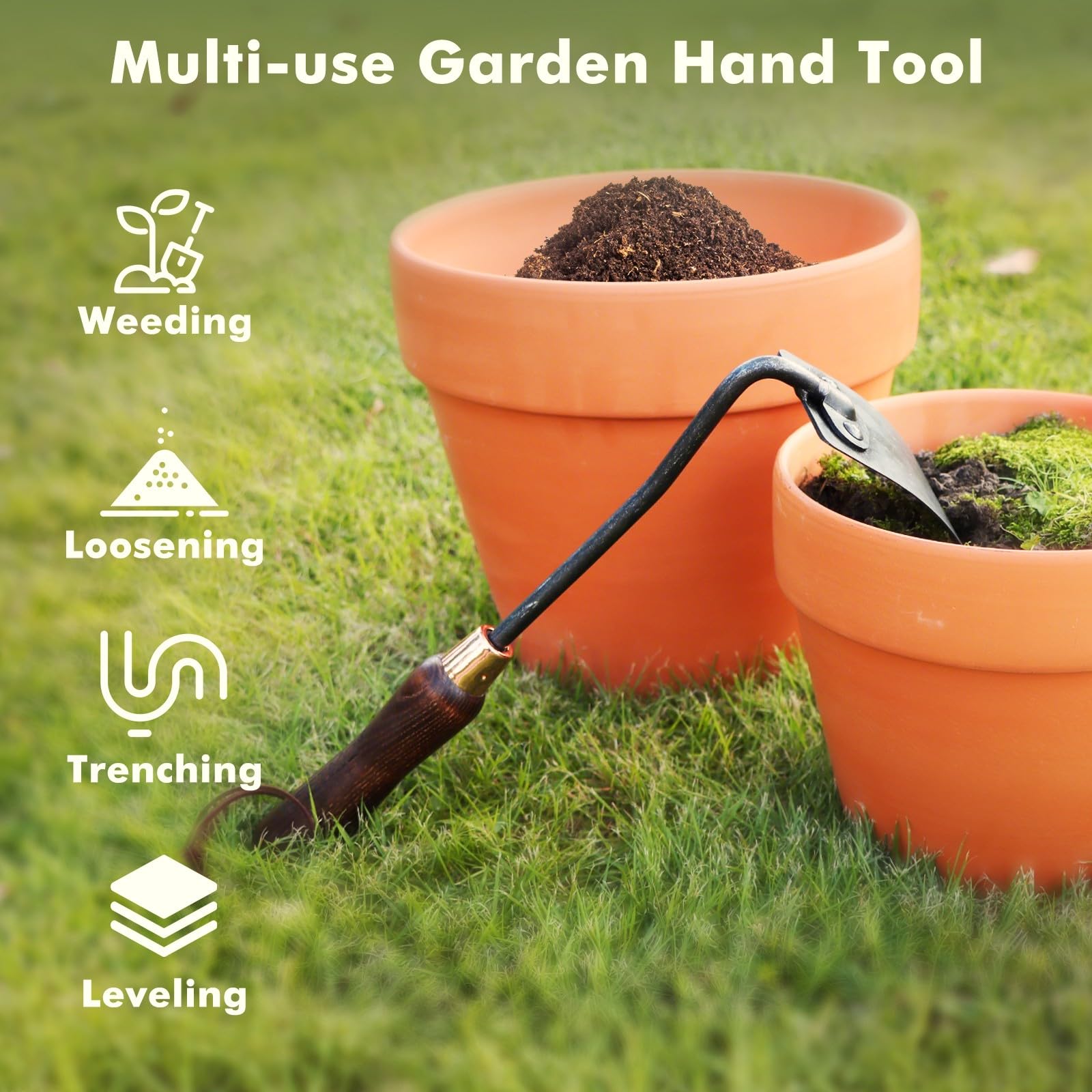 Restmo heavy duty garden hoe polished finish demonstrating durability