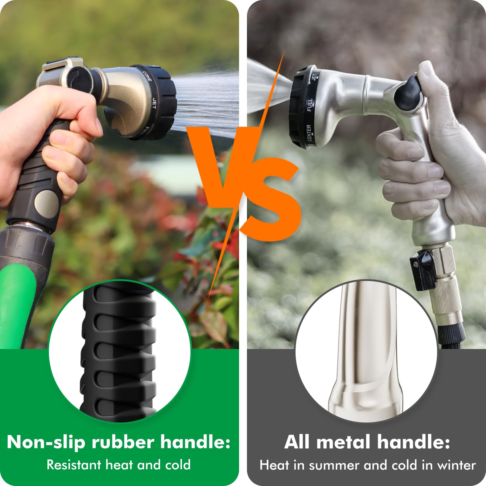 Restmo heavy duty hose nozzle bronze with cone pattern for targeted cleaning