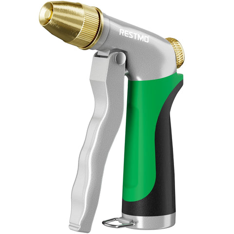 Restmo heavy-duty metal water nozzle for durable outdoor watering