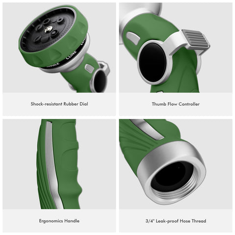 Restmo hose nozzle bronze-painted finish boosts durability and impact resistance.