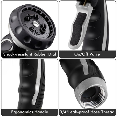 RESTMO hose nozzle shock-resistant bezel protects the dial in daily use.