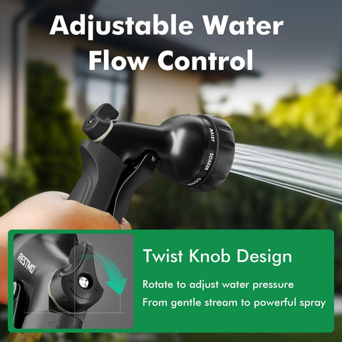 Restmo nozzle ergonomic grip reduces hand fatigue during prolonged watering.