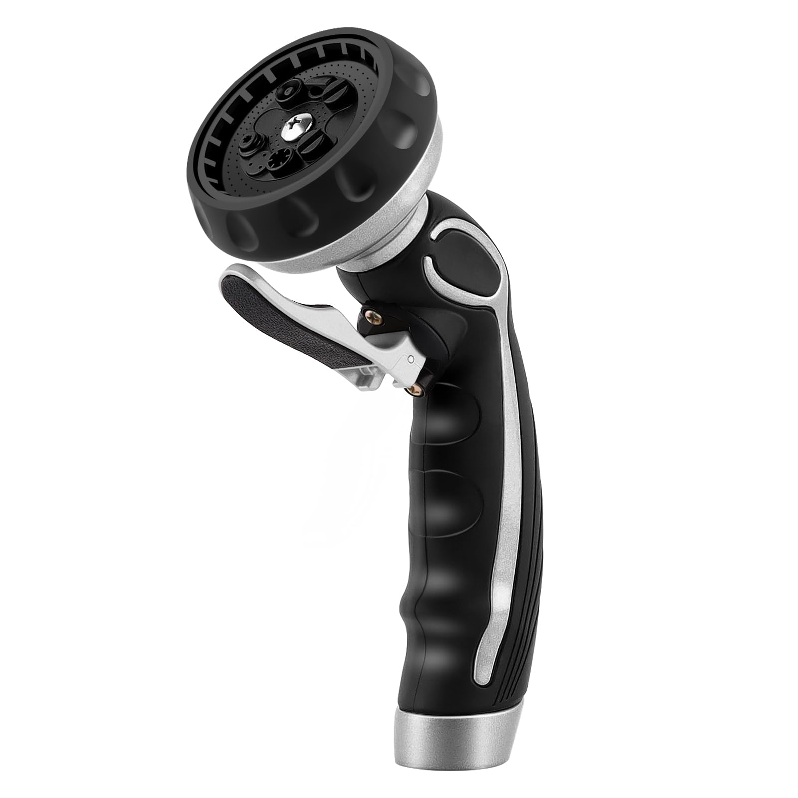 RESTMO hose nozzle with front trigger for easy one-handed watering.