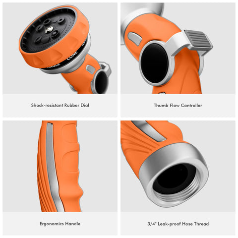 RESTMO nozzle with leak-free seal helps prevent water waste.