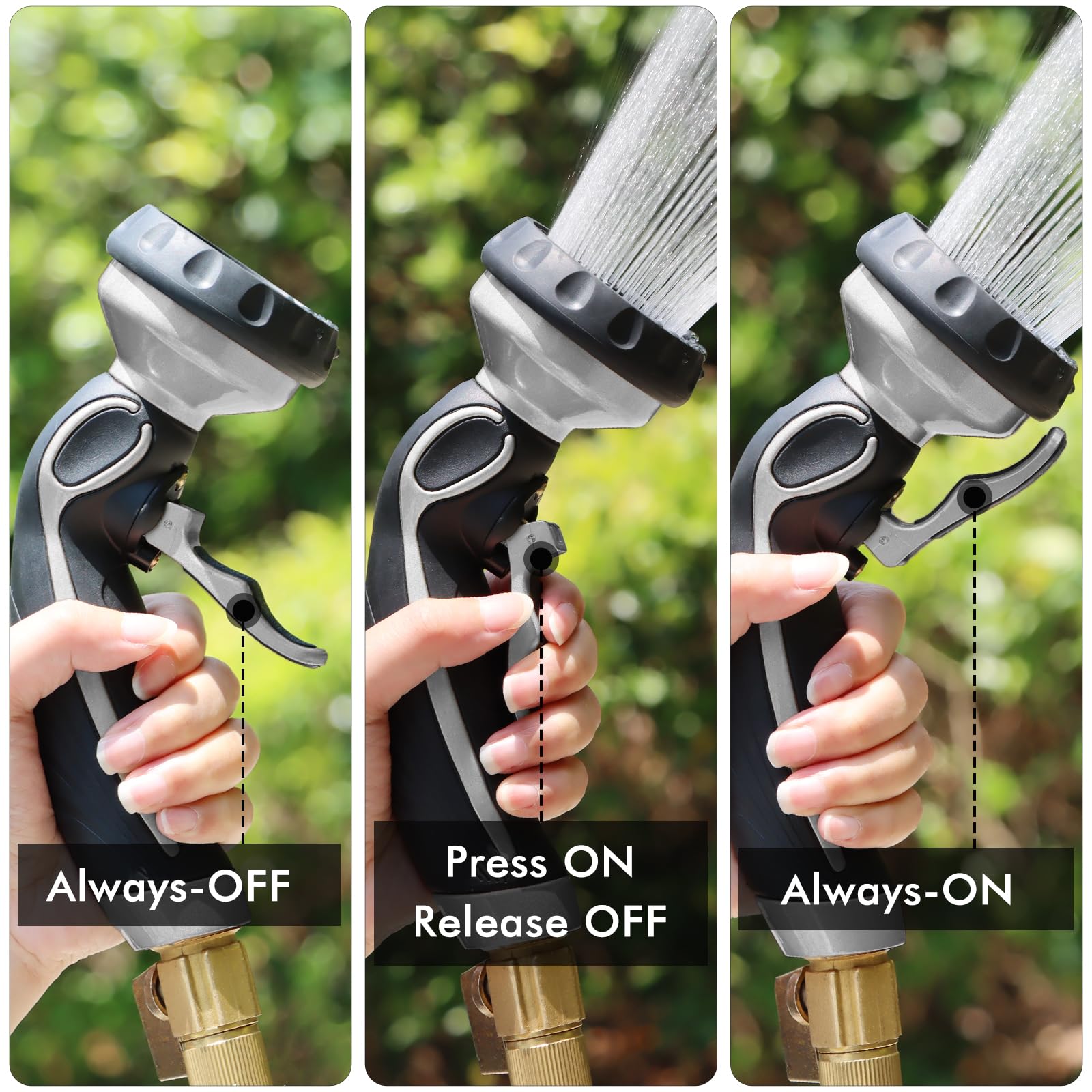 RESTMO hose nozzle metal body offers durability and rust resistance.
