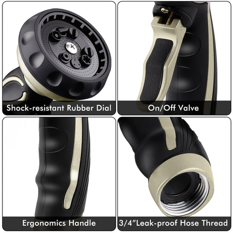 Restmo rubber-sealed nozzle minimizes leaks for efficient watering.