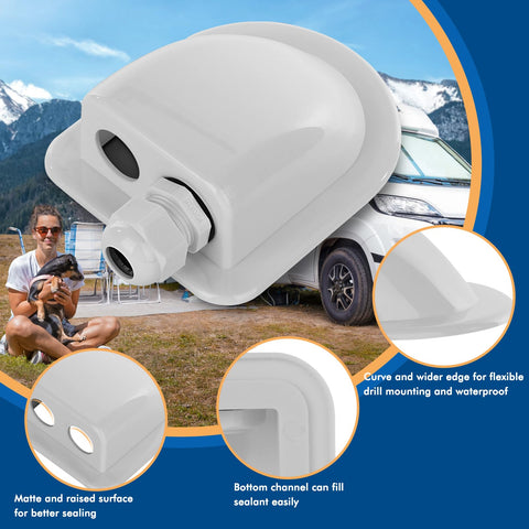 Restmo IP68 waterproof gland designed for marine and boat solar setups.