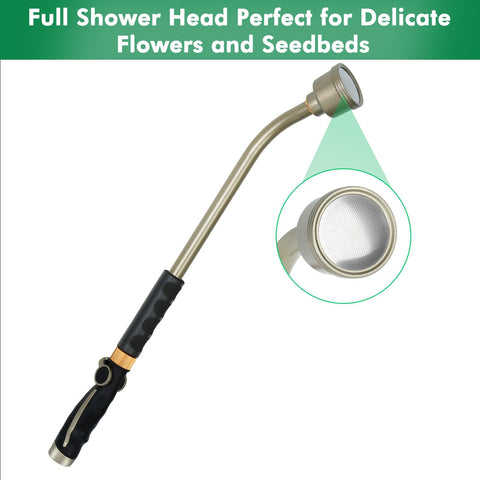 Restmo wand with aluminum tubing for lightweight, sturdy watering range.