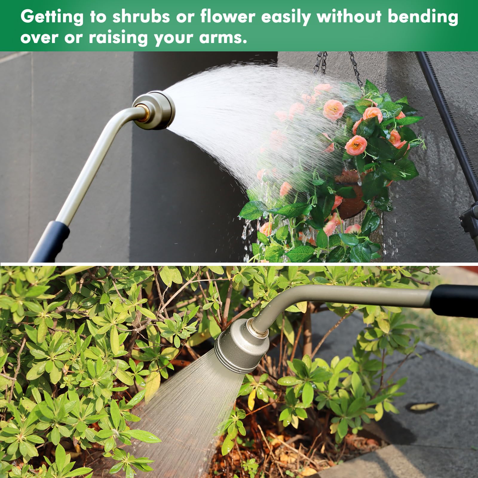 Restmo standard garden hose thread wand ensures a leak-free connection.