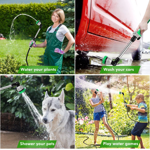 Restmo metal watering wand in durable bronze finish withstands daily outdoor use.
