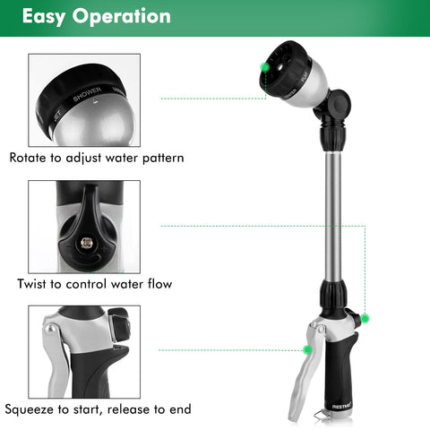 Flow control knob on Restmo wand to adjust pressure for delicate baskets or tough stains.